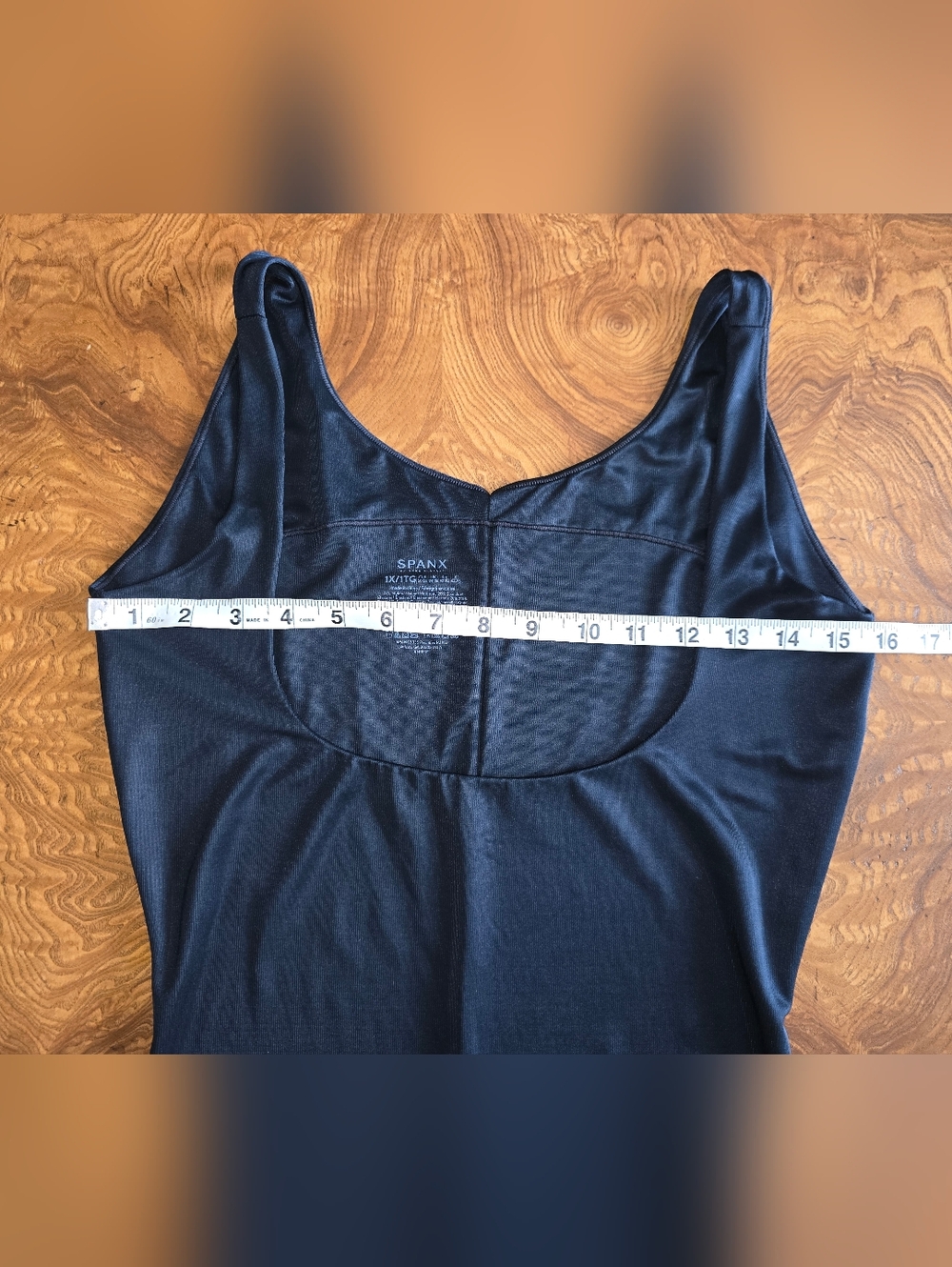 Spanx Spanxshape Invisible Open Bust Mid-Thigh Bodysuit Black Size 1X - Picture 5 of 5